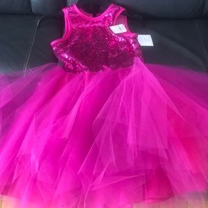 Pink beautiful dress for girls size 10 with tags